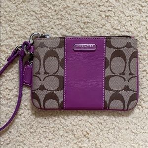 Coach Purple Wristlet